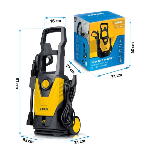 Πλυστικό Μηχάνημα Υψηλής Πίεσης 230 Bar 420 L /H 1800 W Humberg 530000