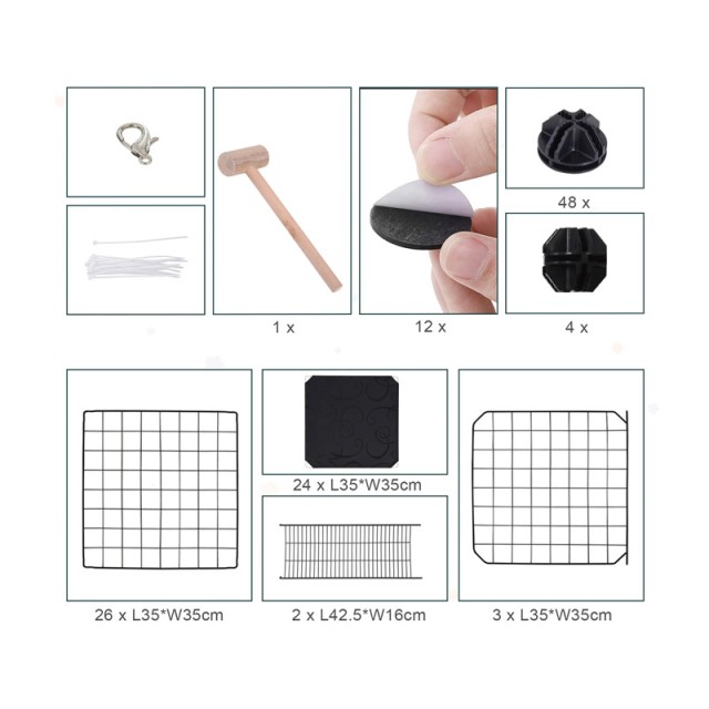 Πολυμορφικό Κλουβί - Πάρκο Εκπαίδευσης Κατοικίδιου 70 x 70 x 105 cm PawHut D51-216