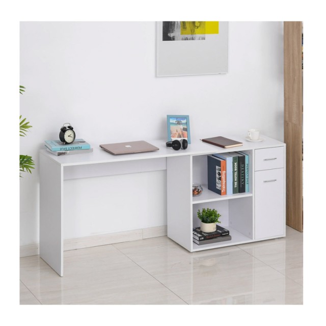Πολυμορφικό Ξύλινο Γραφείο 173 x 39.8 x 74 cm HOMCOM 836-073WT