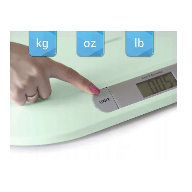 Ψηφιακή Βρεφική Ζυγαριά 20 Kg Χρώματος Πράσινο Berdsen BW-145