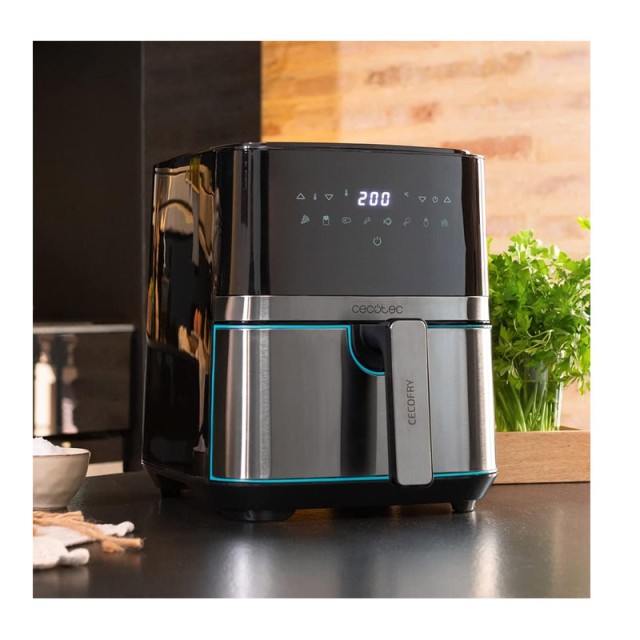 Ψηφιακή Φριτέζα Αέρος 5.5 Lt 1700 W Cecofry Full InoxBlack 5500 Pro Cecotec CEC-03318