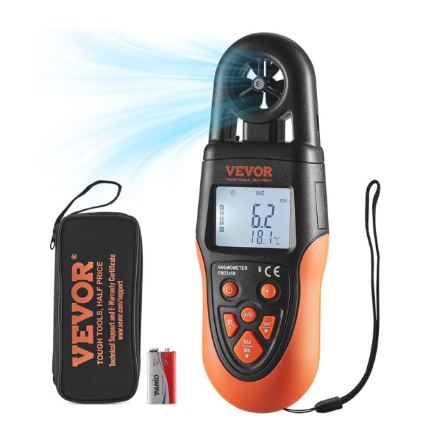 Ψηφιακό Ανεμόμετρο με Bluetooth 4 σε 1 VEVOR YTSFSJ6ZFSBXYMGCMV9
