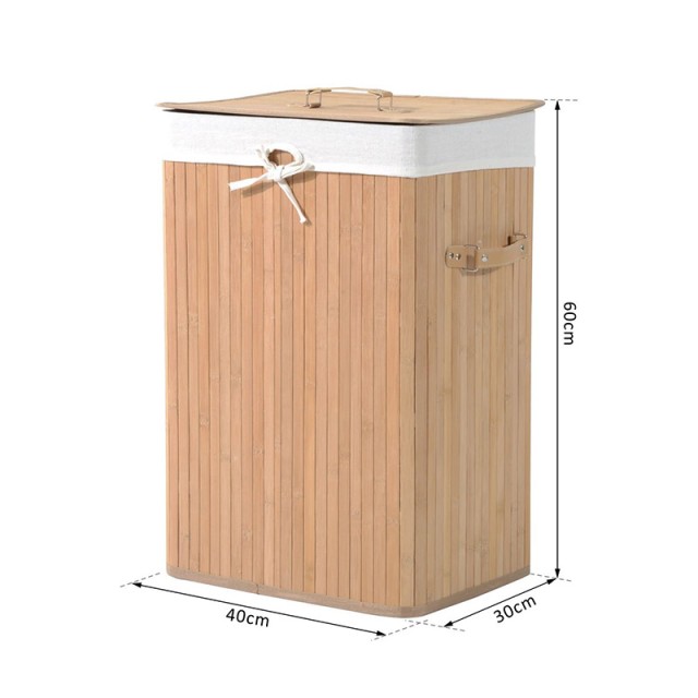 Πτυσσόμενο Καλάθι Απλύτων από Μπαμπού 72 Lt HOMCOM 850-017