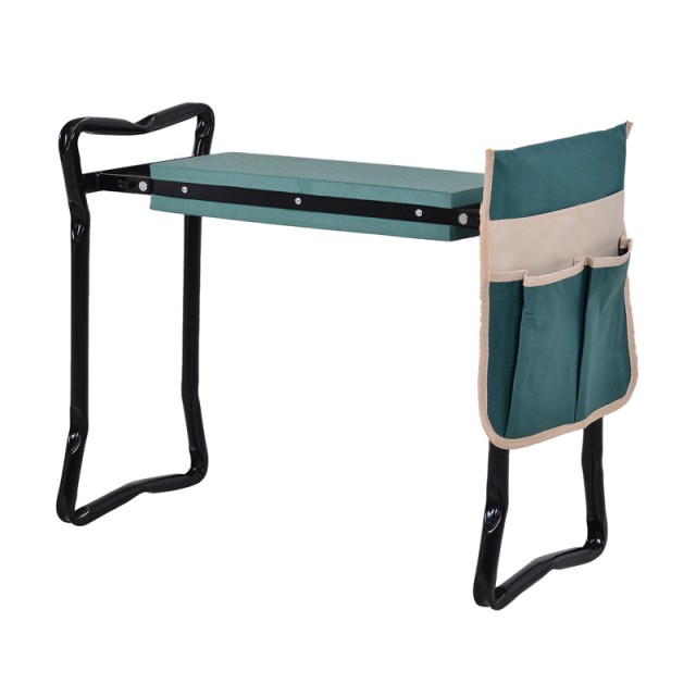 Πτυσσόμενο Μεταλλικό Κάθισμα Κήπου - Προστατευτικό Γονάτων 58 x 28 x 49 cm Outsunny 845-335