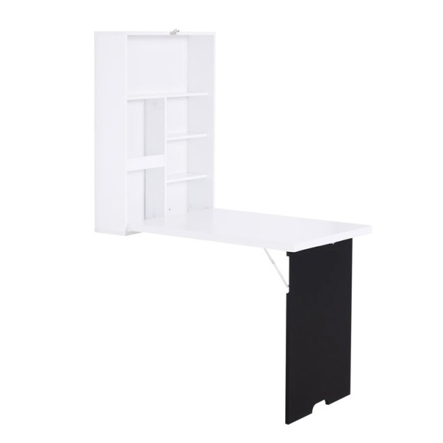 Πτυσσόμενο Ξύλινο Γραφείο Τοίχου 60 x 88.5 x 146.5 cm HOMCOM 836-139