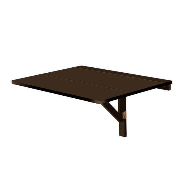 Πτυσσόμενο Ξύλινο Τραπέζι Τοίχου 80 x 60 x 43 cm Χρώματος Καφέ Costway HW65685CF