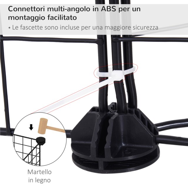 PawHut Modular Περίβλημα για Κατοικίδια Μαύρο 12 Modules 35x35cm D06-055