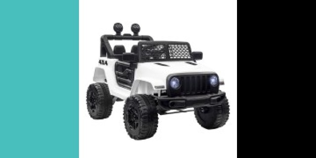 HOMCOM Electric Ride-On Vehicle for Children Jeep Off-Road με τηλεχειριστήριο και 2 ταχύτητες, 100x65x72 cm, Λευκό 370-142V91WT
