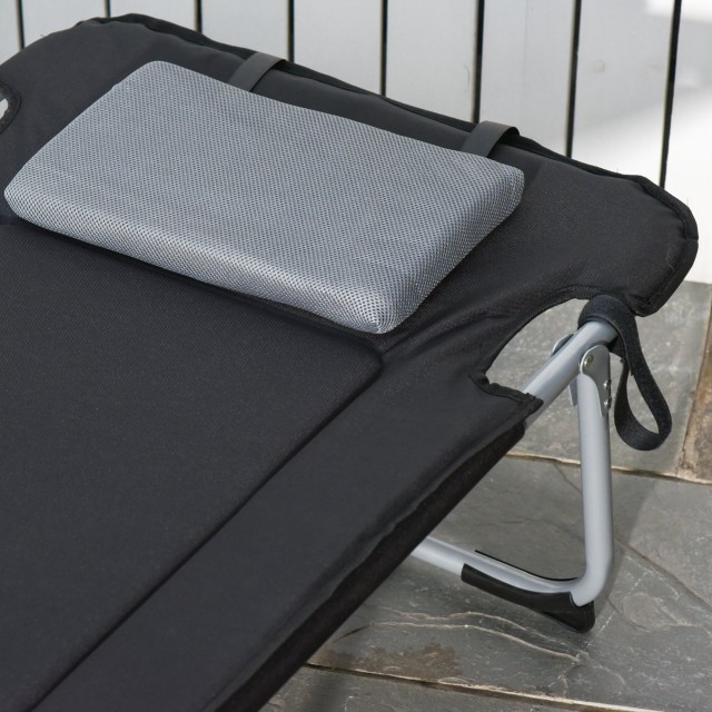 Πτυσσόμενη Μεταλλική Ξαπλώστρα - Κρεβάτι 183 x 66 x 33 cm Outsunny A20-153