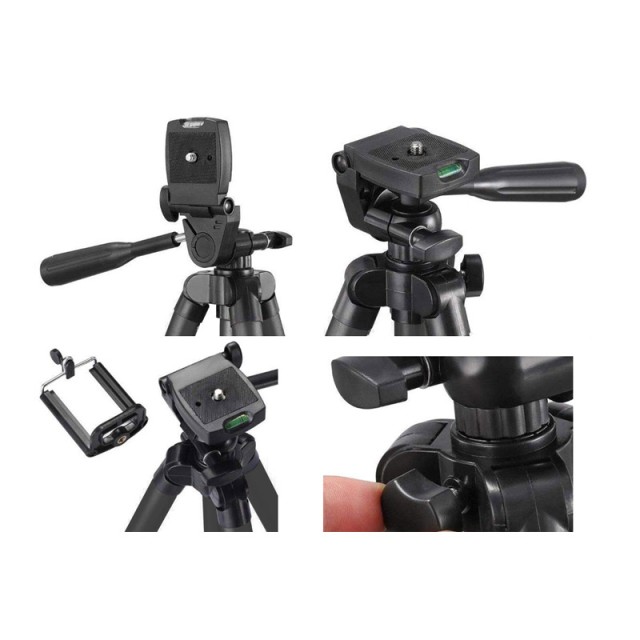 Selfie Stick Τρίποδο Κινητού με Τηλεχειριστήριο Bluetooth Χρώματος Μαύρο Verk Group 5907451332719