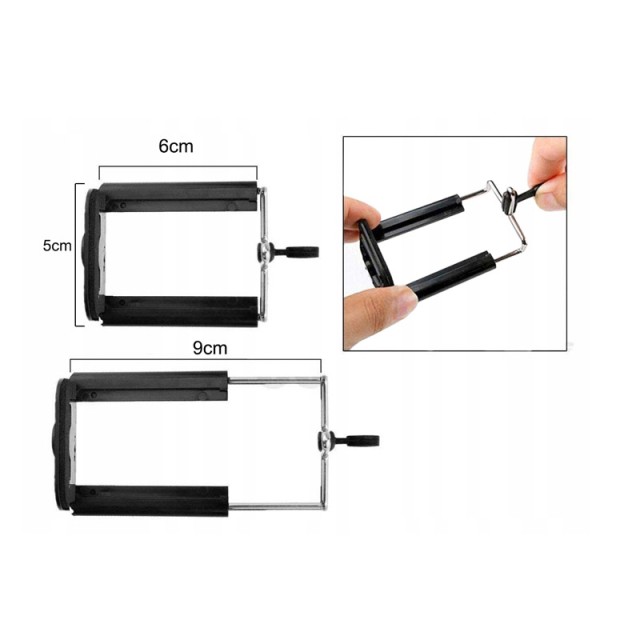 Selfie Stick Τρίποδο Κινητού με Τηλεχειριστήριο Bluetooth Χρώματος Μαύρο Verk Group 5907451332719