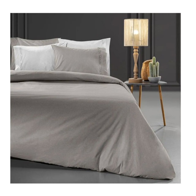 Σεντόνι Διπλό με Λάστιχο 140 x 200+32 cm 100% Βαμβάκι Περκάλι Color Plus Dark Wenge Guy Laroche 1110092122300