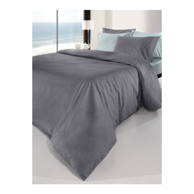 Σεντόνι Υπέρδιπλο 240 x 270 cm 100% Βαμβάκι Περκάλι Color Plus Anthracite Guy Laroche 1110092123108