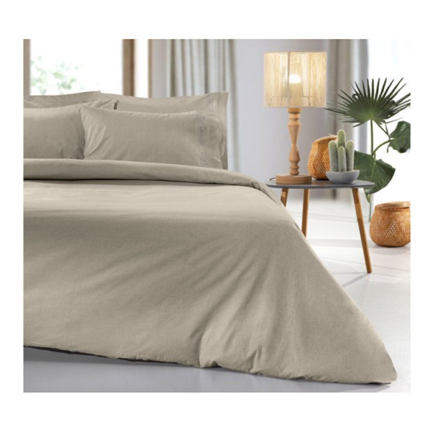 Σεντόνι Υπέρδιπλο 240 x 270 cm 100% Βαμβάκι Περκάλι Color Plus Taupe Guy Laroche 1110092123104