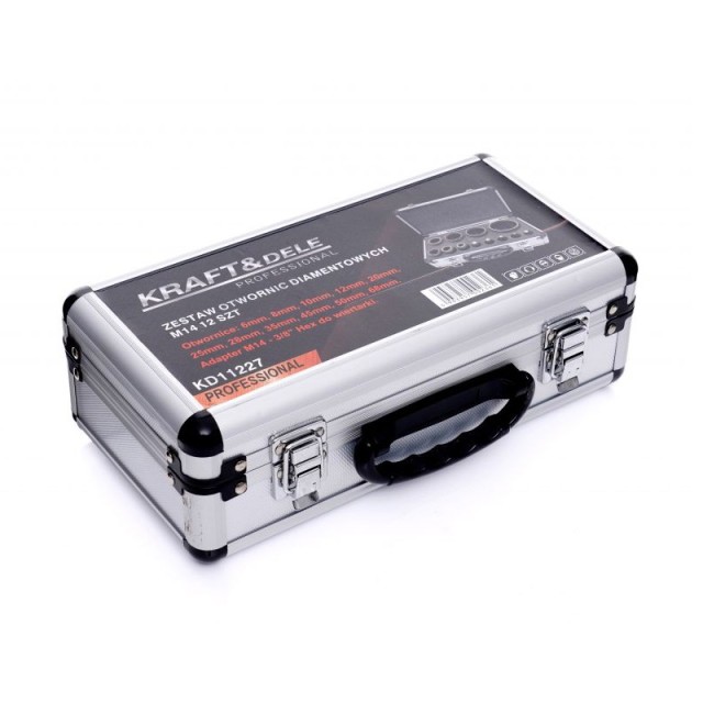 Σετ Διαμαντοτρύπανα Ξηρού Τρυπήματος 12 τμχ σε Βαλιτσάκι Kraft&Dele KD-11227