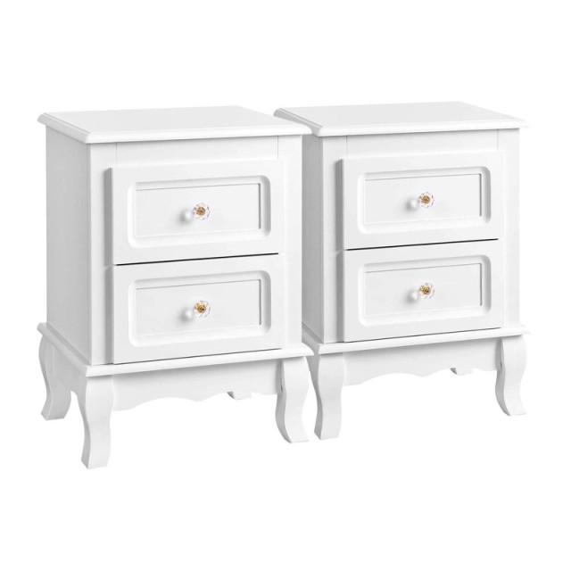 Σετ Ξύλινα Κομοδίνα με 2 Συρτάρια 38.5 x 30.5 x 52.5 cm 2 τμχ Songmics RDN012
