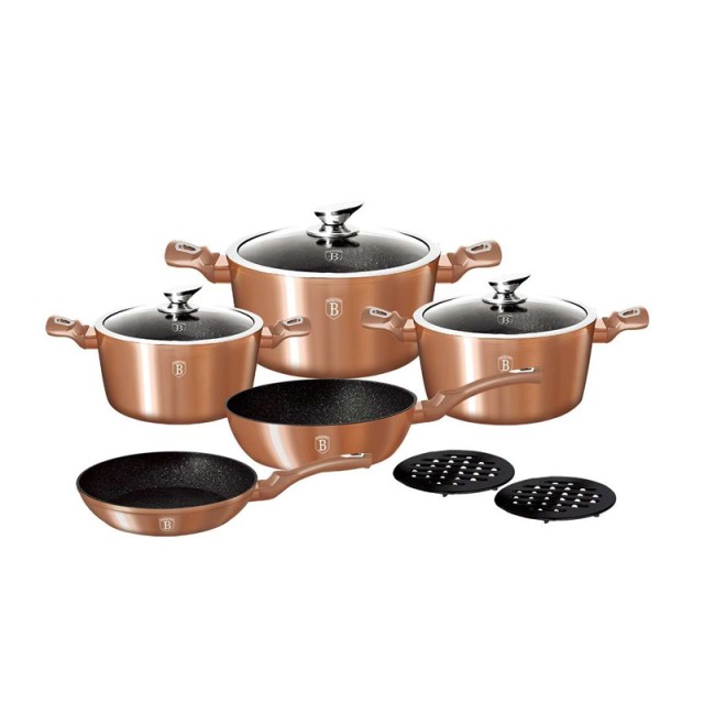 Σετ Μαγειρικών Σκευών Berlinger Haus 10 τμχ Copper Metallic Line BH-1220N