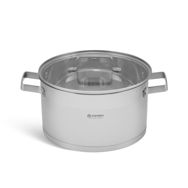 Σετ Μαγειρικών Σκευών από Ανοξείδωτο Ατσάλι 12 τμχ Χρώματος Ασημί Edenberg EB-4067