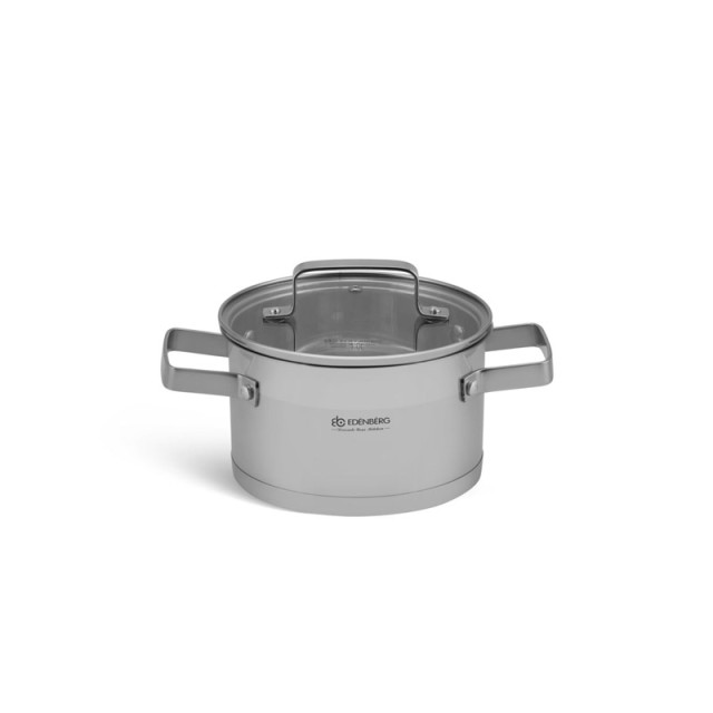 Σετ Μαγειρικών Σκευών από Ανοξείδωτο Ατσάλι 12 τμχ Χρώματος Ασημί Edenberg EB-4067