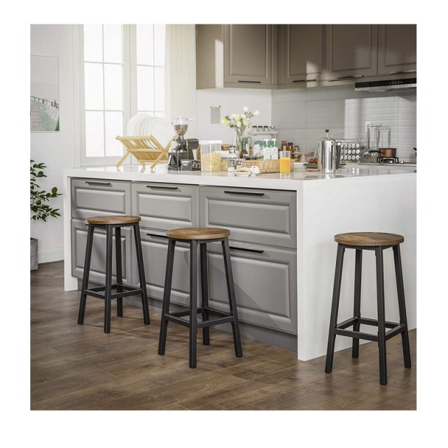 Σετ Μεταλλικά Σκαμπό Bar 32 x 32 x 65 cm 2 τμχ VASAGLE LBC32X