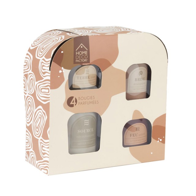 Σετ Αρωματικά Κεριά 4 τμχ Home Deco Factory BO0039
