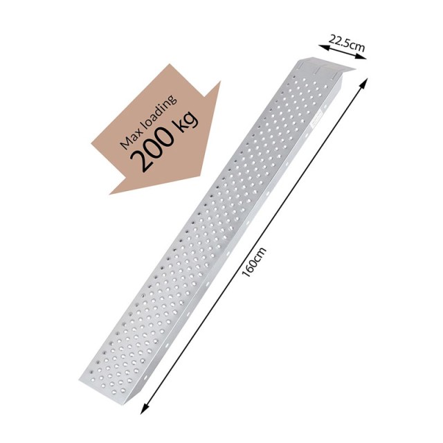 Σετ Ατσάλινες Ράμπες Φόρτωσης 400 Kg 160 x 22.5 cm 2 τμχ Bakaji 02834264