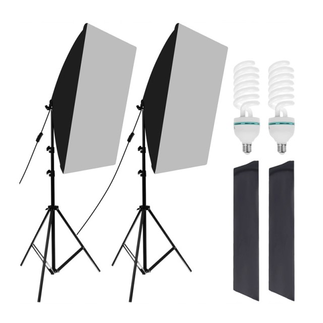 Σετ Φωτισμού για Στούντιο Φωτογράφισης με 2 Τρίποδα SPM 14145