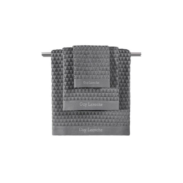 Σετ με 3 Πετσέτες Μπάνιου 100% Βαμβάκι Tokyo Anthracite Guy Laroche 1122090123007