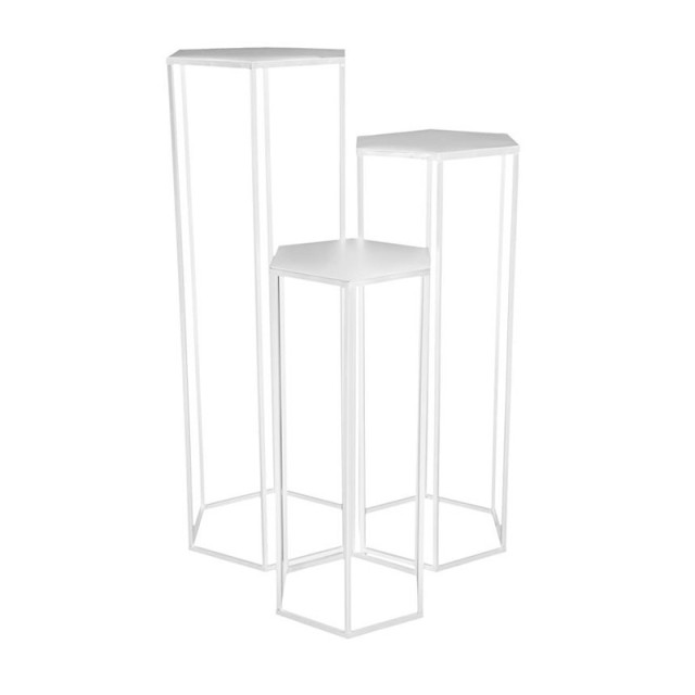 Σετ Μεταλλικές Ανθοστήλες 35 x 30 x 90 cm 3 τμχ Home Deco Factory HD6220