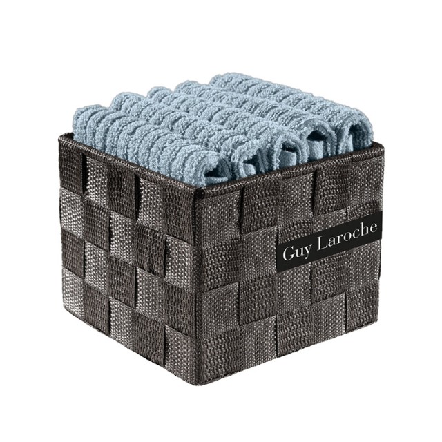 Σετ Πετσέτες 100% Βαμβάκι 30 x 30 cm 5 τμχ σε Κουτί Sky Be My Guest Guy Laroche 1122086220000-Sky