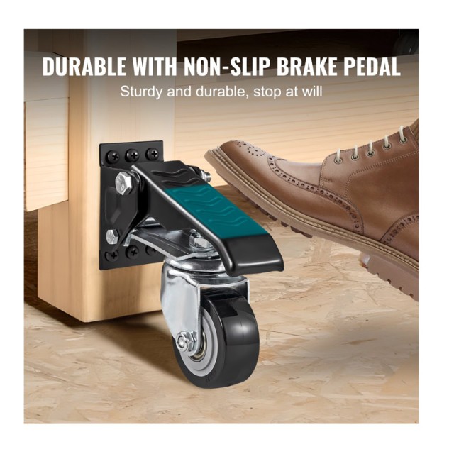 Σετ Περιστρεφόμενα Ροδάκια Βαρέως Τύπου για Έπιπλα 299.4 Kg 4 τμχ VEVOR GZTJLJAZ110LBWIEOV0