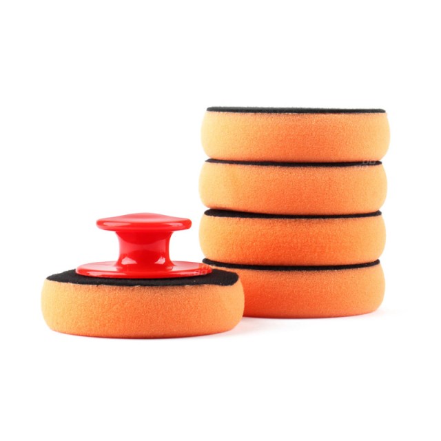 Σετ Στρογγυλά Σφουγγάρια Γυαλίσματος Αυτοκινήτου με Λαβή 100 mm 5 τμχ AMiO 02903