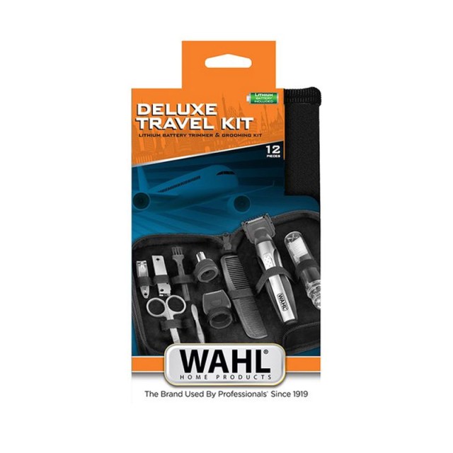 Σετ Τρίμμερ Μπαταρίας Λιθίου 3 σε 1 και Αξεσουάρ Ταξιδιού Deluxe Travel Kit Wahl 30331