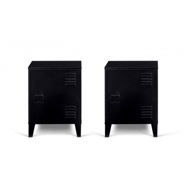 Σετ Ξύλινα Κομοδίνα με Μεταλλικά Πόδια 40 x 30 x 53 cm 2 τμχ Storen Idomya 30130386