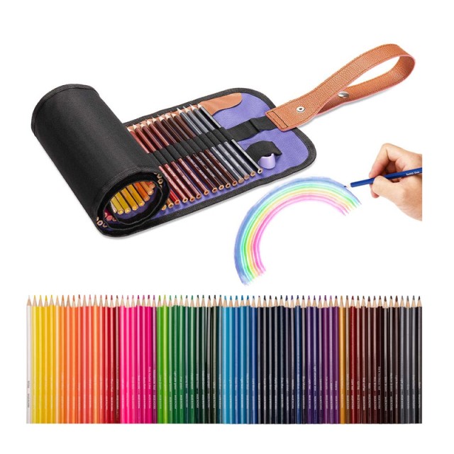 Σετ Ξυλομπογιές Ζωγραφικής και Σχεδίασης με Θήκη 74 τμχ Bakaji 02814731