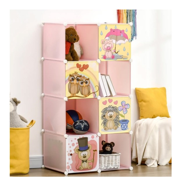 Σύστημα Αποθήκευσης - Ντουλάπα με 8 Κύβους 74 x 47 x 144 cm HOMCOM 850-171