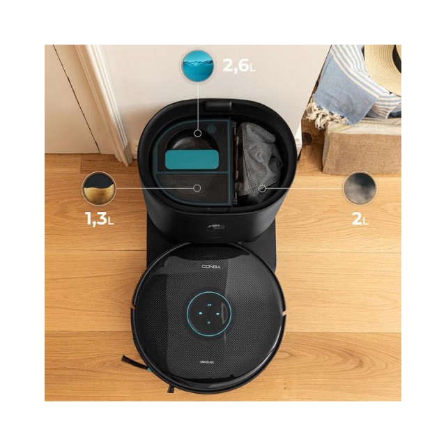 Σκούπα Ρομπότ 10 σε 1 με Βάση Αυτόματου Καθαρισμού Cecotec Conga 12090 Twice Roller Home&Fill CEC-08597