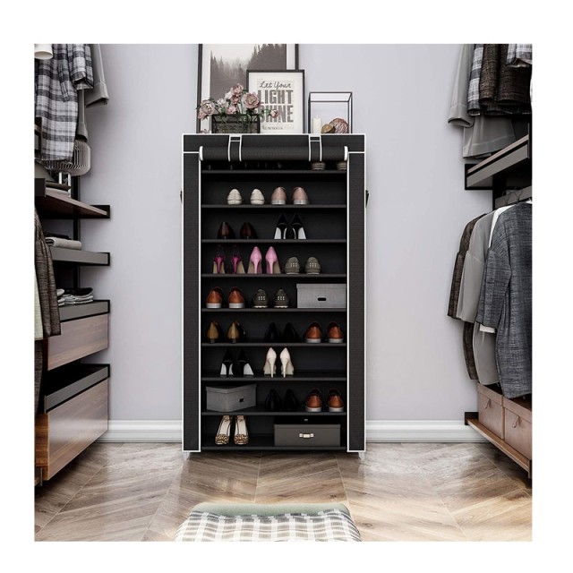 Stand Αποθήκευσης 40 Ζευγαριών Παπουτσιών Χρώματος Μαύρο 88 x 28 x 160 cm Songmics RXJ36H