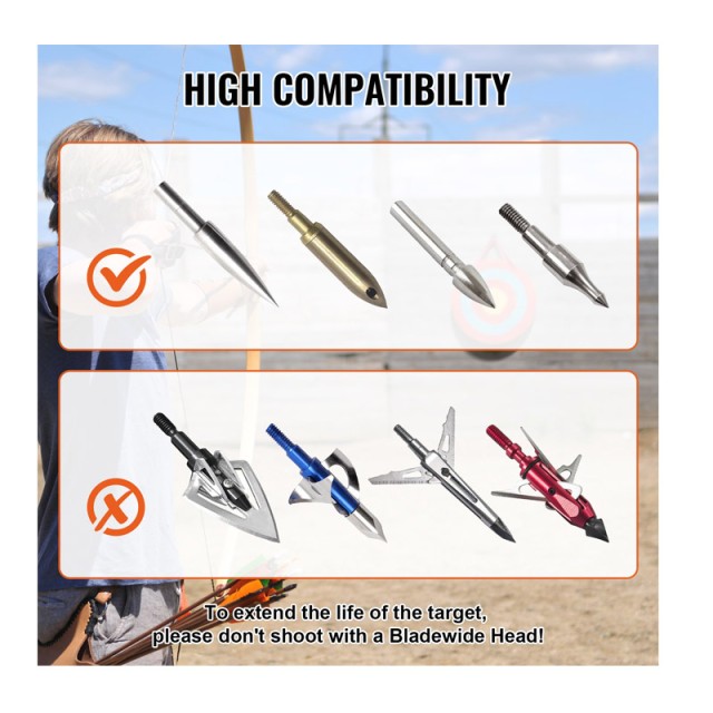 Στόχος Τοξοβολίας από Άχυρο 3 Στρώσεων 50.8 x 6.35 cm VEVOR SGFZK3C20X20GVYDKV0