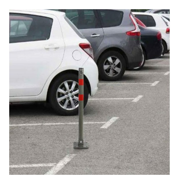 Στρογγυλή Ανακλινόμενη Μπάρα Παρεμπόδισης Στάθμευσης με Κλειδαριά 65 cm Bakaji 02837204