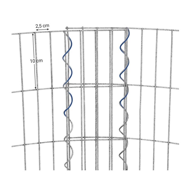 Στρογγυλό Συρματοκιβώτιο - Υπερυψωμένη Γλάστρα από Γαλβανισμένο Ατσάλι 90 x 40 cm Songmics GGB479