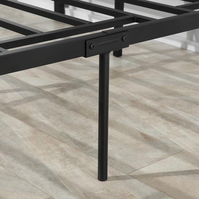 HOMCOM Σκελετός κρεβατιού μονό από ξύλο και ατσάλι με πηχάκια βιομηχανικού στυλ, 140x200cm 831-419V01