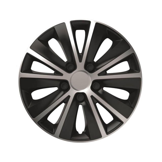 Τάσι Αυτοκινήτου Hubcap Trend Rapide 16 Silver/Black AMiO 10299
