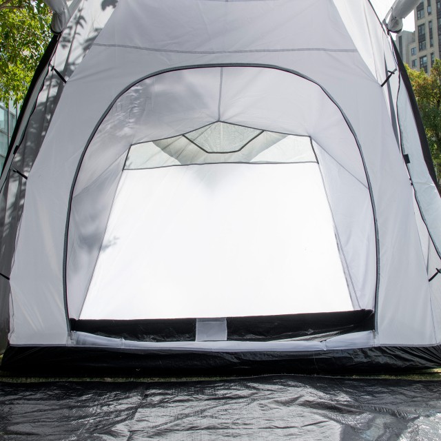 Σκηνή Camping Outsunny 4-6 Ατόμων με 2 Δωμάτια Αδιάβροχη με κουβούκλιο, 590x245x193cm, Γκρι A20-287V00CG