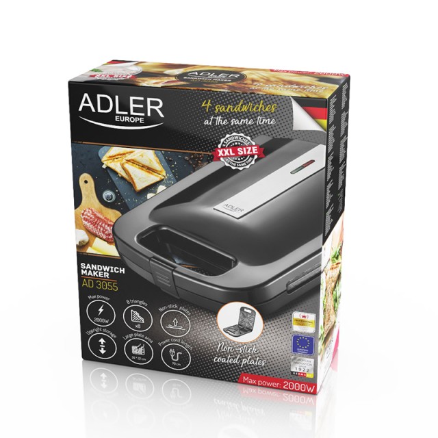 Τοστιέρα - Σαντουιτσιέρα 2000 W Adler AD-3055