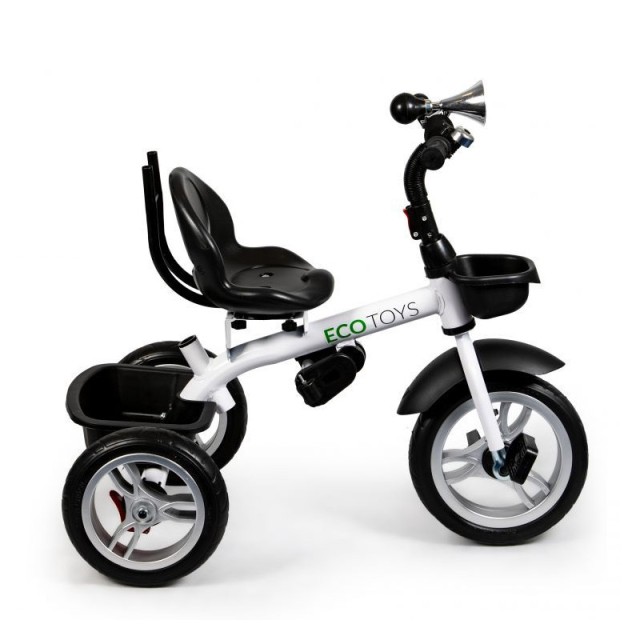 Τρίκυκλο Παιδικό Ποδήλατο - Καρότσι Χρώματος Γκρι Ecotoys JM-322-Grey