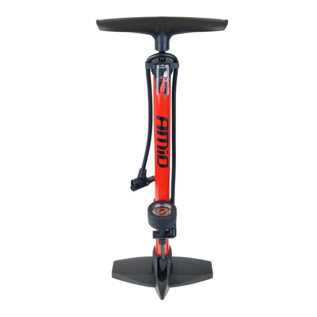 Τρόμπα Αέρος Χειρός Αλουμινίου με Μανόμετρο και Βάση 11 Bar 160 PSI AMiO 02146