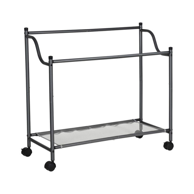 Τροχήλατο Καλάθι Απλύτων με 4 Χώρους Χρώματος Γκρι Songmics LSF005GS