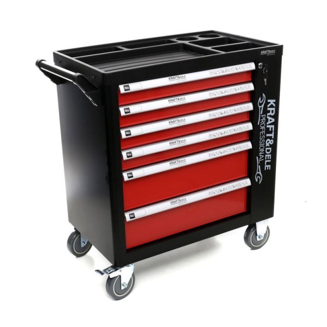 Τροχήλατος Εργαλειοφορέας με 6 Συρτάρια και 263 Εργαλεία Kraft&Dele KD-362