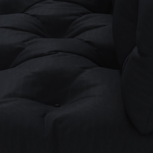 Σετ 2 μαξιλαριών κήπου για καναπέδες και παλέτες από πολυεστέρα με παχιά επένδυση, μαύρο 84G-353V00BK